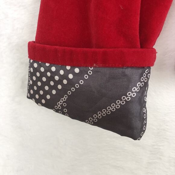 SUNDANCE 100% Cotton Velvet Blazer Sz 4 Red Contast Cuff Preppy Academia Classic - Picture 12 of 13